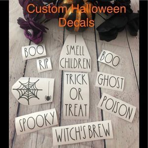 10 Custom Rae Dunn inspired Halloween decals / Halloween mugs/ Halloween